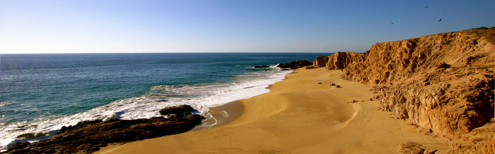 Cliffs along beach at Cabo Escondido, Cabo San Lucas Hotel Development Site