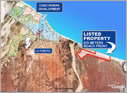 Development land aerial, La Ribera, East Cape, Baja, Mexico
